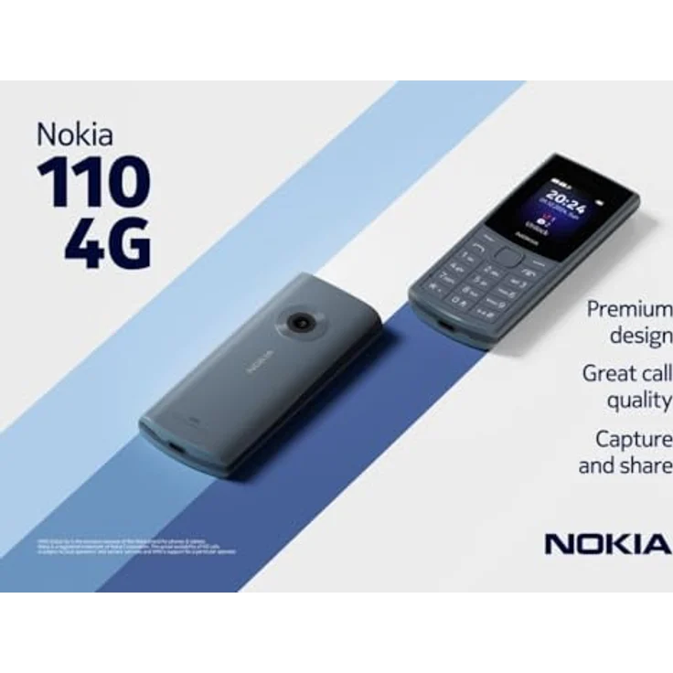 Nokia 110 4G 2nd Edition (2024), Smartphone mit 48 MB Speicher, IP-X4 zertifiziert, blau – Bild 6