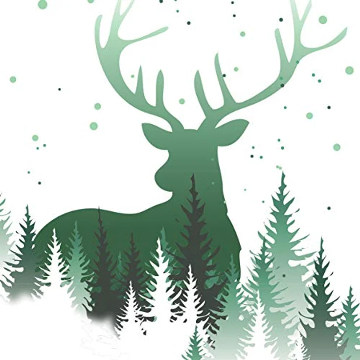 SIGEL DP284 Briefpapier Weihnachten "Christmas Forest" | grün | DIN A4 | 25 Blatt | weihnachtliches Motivpapier – Bild 2