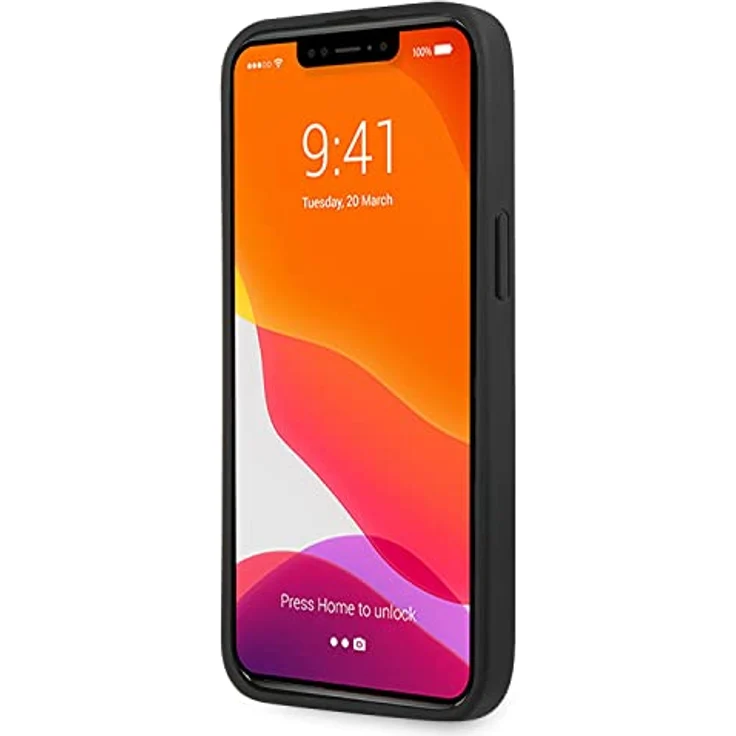 Mercedes MEHCP13LMBLBK Hülle für iPhone 13 Pro / 13 6,1" schwarz Leather Meshed Metal Logo – Bild 5