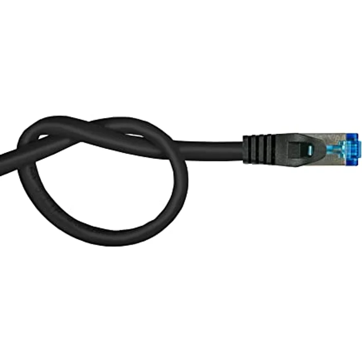 Good Connections® SmartFLEX Cat.6A Patchkabel - 50 cm / 0,5 m - Hochflexibles kurzes 10-GIGABIT PREMIUM-Ethernetkabel KUPFERLEITER / CU - Rastnasenschutz - S/FTP PiMF - halogenfrei (LSZH) - 500MHz - S – Bild 4