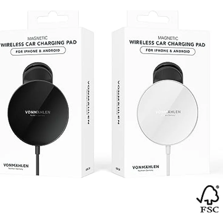 Vonmählen Aura Car Black, Magnetisches Wireless Charging Pad für das Auto mit bis zu 15 W Schnellladefunktion, kompatibel mit MagSafe-Geräten – Bild 2