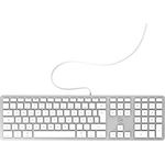 Mobility Lab ML311142 wired Tastatur mit dem deutschen QWERTZ Tastaturlayout für Mac- Weiß/Silber