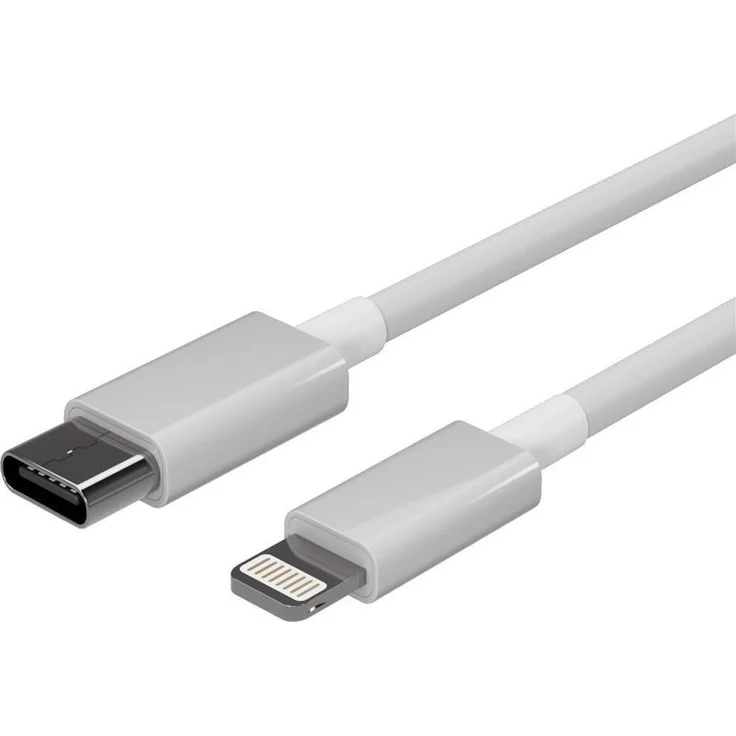 S/CONN maximum connectivity Flexline-USB-Kabel, USB-C auf 8-Pin, PD bis 18W, weiß, 1,0m