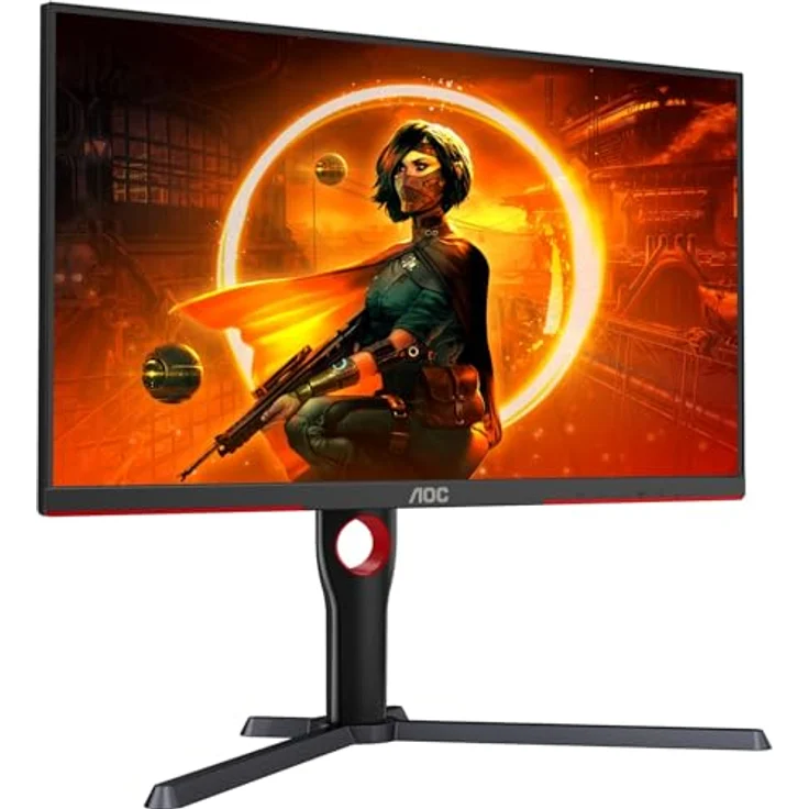 AOC Gaming Q27G3XMN - 27 Zoll QHD Monitor, 180 Hz, FreeSync Prem. Pro., HDR1000 (2560x1440, 1 ms GtG, HDMI, Display Port) schwarz-rot – Bild 1