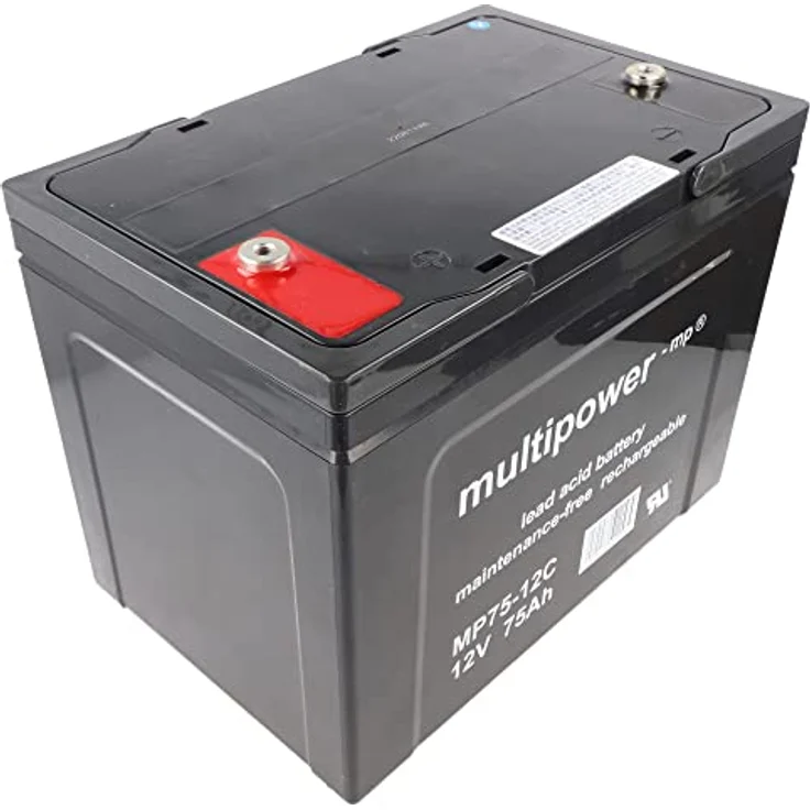 Multipower MP75-12C Akku Blei PB 12Volt 75Ah, wiederaufladbar & wartungsfrei – Bild 2