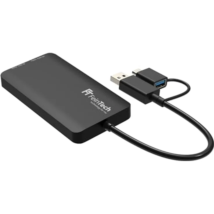 FeinTech CX200 USB Dual HDMI Adapter Splitter, 2 Monitore gleichzeitig, 1920x1080 @ 60Hz und 3840x2160 @ 30Hz für PC & Mac – Bild 2