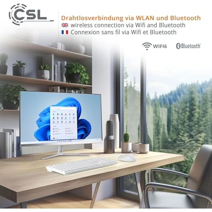 CSL Unity F27-ALS N200 Windows 11 All-in-One PC (27 Zoll, Intel® N200, Intel UHD Graphics, 8 GB RAM, 256 GB SSD) - Eleganter Ultra-Slim-Design-PC in Schwarz – Bild 8