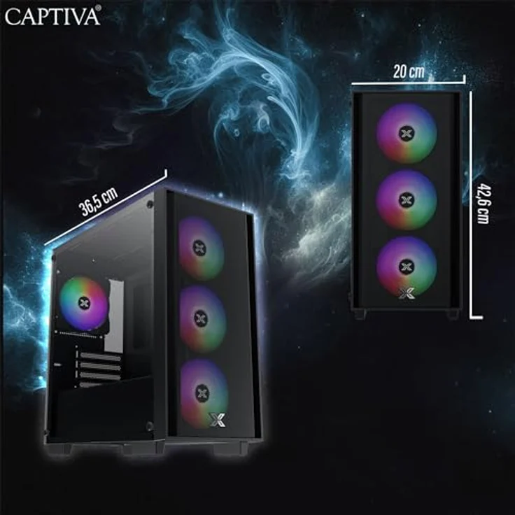 Captiva Highend Gaming R94-592, Desktop-PC mit AMD Ryzen 5 7600X, GeForce RTX 5070, 1000 GB SSD, 16 GB RAM – Bild 4