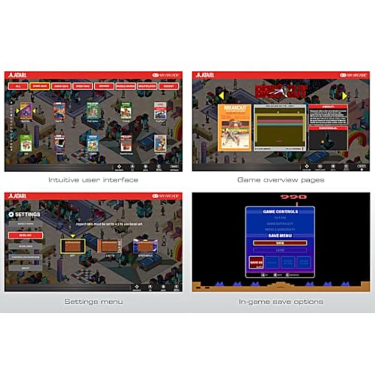 ATARI Atari Gamestation Pro, Konsole mit über 200 Spielen, inklusive Atari 2600, 5200, 7800 und Arcade-Klassikern – Bild 6