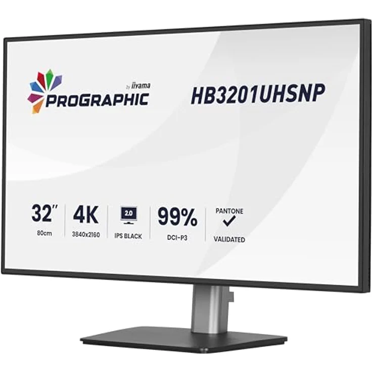iiyama ProGraphic HB3201UHSNP-B1, 32" 4K-UHD-Monitor mit Pantone-validierter Farbgenauigkeit und USB-C-Dockingstation – Bild 3