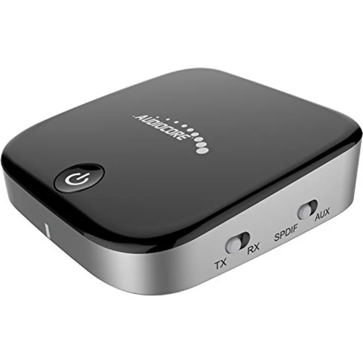 Audiocore AC830 Bluetooth Adapter Transmitter Empfänger 4.1 Apt-X Toslink SPDIF AUX A2DP Wireless, Schwarz