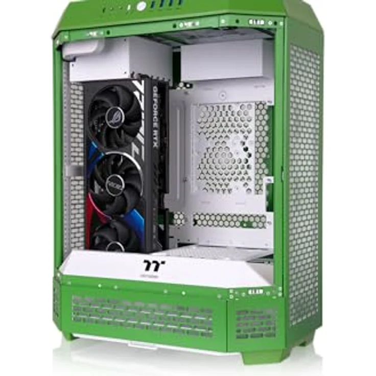 Thermaltake The Tower 600, Midi-Tower PC Gehäuse mit 3x Tempered Glass, geeignet für ATX/mATX/Mini-ITX, hellgrün – Bild 9