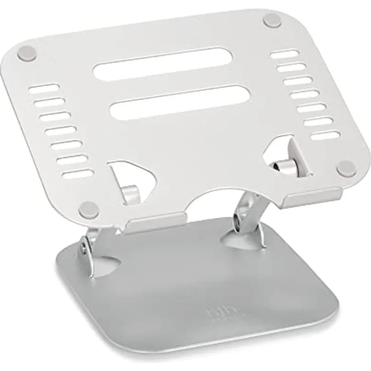 hjh OFFICE Laptop Ständer Laptop Stand 10-17,3 Zoll Alu Notebook Halter, Höhe & Winkel verstellbar, ergonomisch, Silber