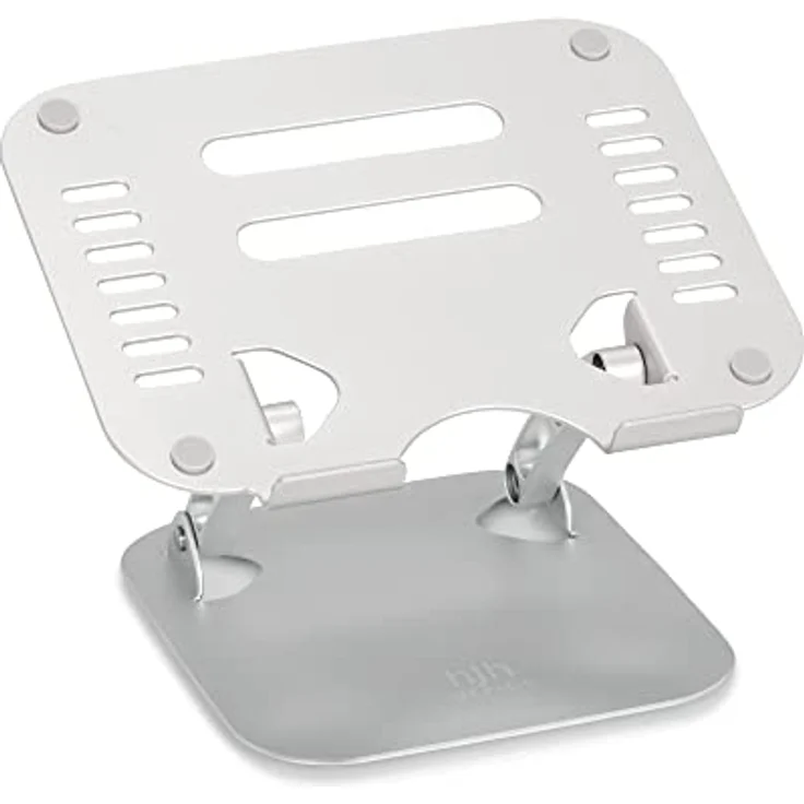hjh OFFICE Laptop Ständer Laptop Stand 10-17,3 Zoll Alu Notebook Halter, Höhe & Winkel verstellbar, ergonomisch, Silber – Bild 1