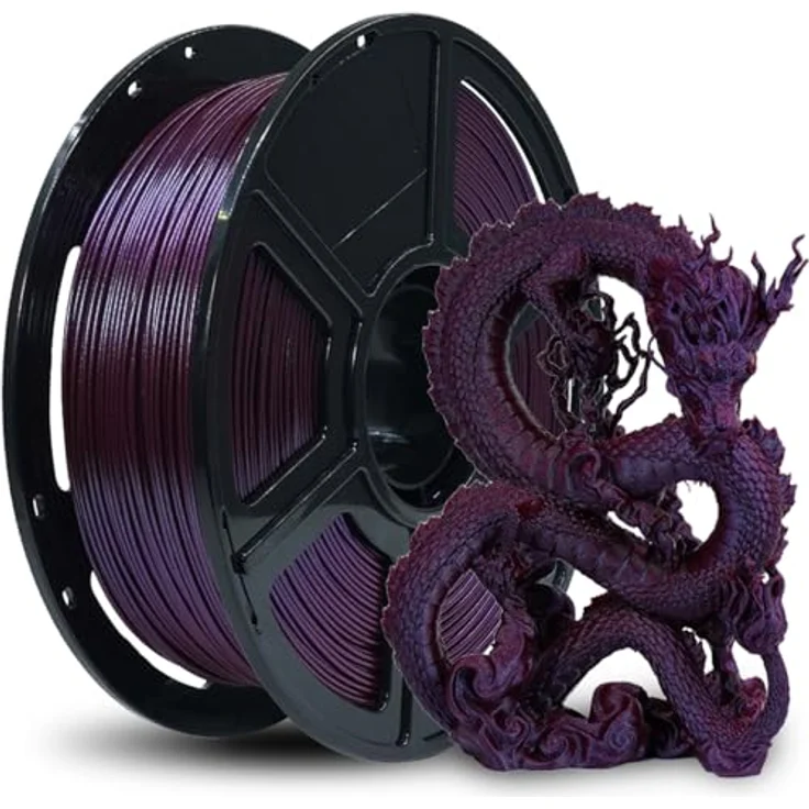 FLASHFORGE Chameleon PLA Farbwechsel-Filament, 1.75mm, 1KG Spule, Maßgenauigkeit +/- 0.02mm, Marsala, verstopfungsfrei, hohe Druckqualität – Bild 1