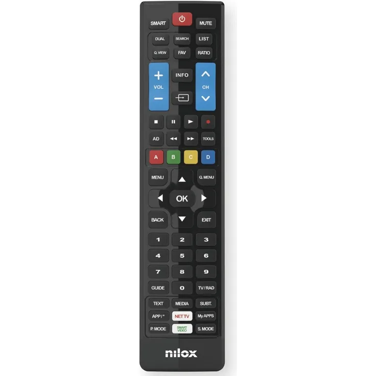 Nilox Universelle Fernbedienung für LG-Fernseher, IR-Verbindung, einfache Einrichtung, schwarz