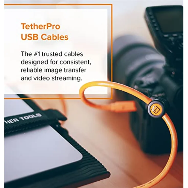 Tether Tools USB-C a USB-C 4,60m orange – Bild 3