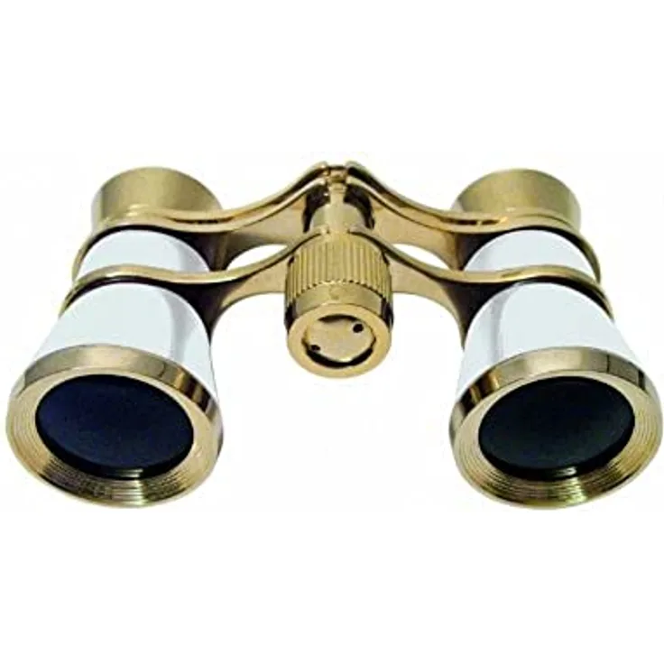 Braun 3x25 Opera Opernglas Gold/perlmut, Elegantes Opernglas mit hoher optischer Qualität