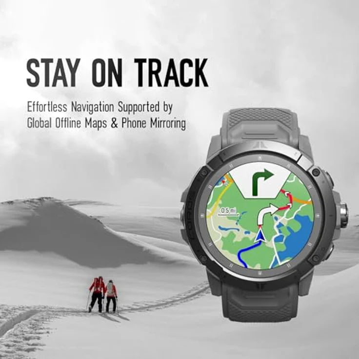 COROS VERTIX 2S Abenteuer-GPS-Uhr, 40 Tage Akkulaufzeit, GPS-Navigation mit globalen Offline-Karten, Routenplaner, Herzfrequenzmesser, Klettern, Skifahren, Laufen, Radfahren - Moon – Bild 5