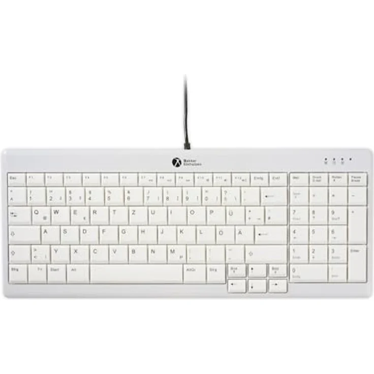 BakkerElkhuizen Ultraboard 960 V2 BNEU960V2DE, Kompakte USB-C Tastatur in Dunkelgrau und Hellgrau – Bild 2
