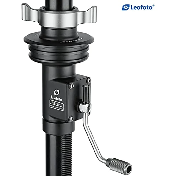 LEOFOTO Mittelsäule mit Kurbel GC-404C für Mountain & Summit, Aluminium gebürstet, 480 mm Höhe – Bild 2