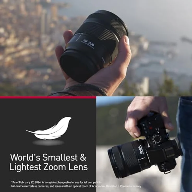 Panasonic Lumix S-R28200E 28-200 mm F4.0-7.1 Makro-OIS-Objektiv, Vollformat-Kameraobjektiv, ideal für 4K-Video, Schwarz – Bild 2