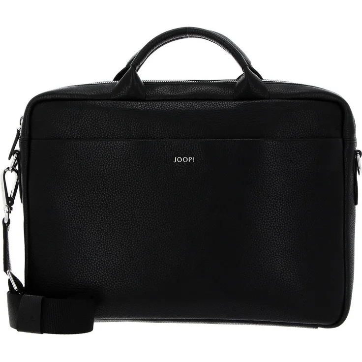 "JOOP! Aktentasche Cardona Pandion Briefbag SHZ1, Leder, mit Laptopfach, Schwarz"