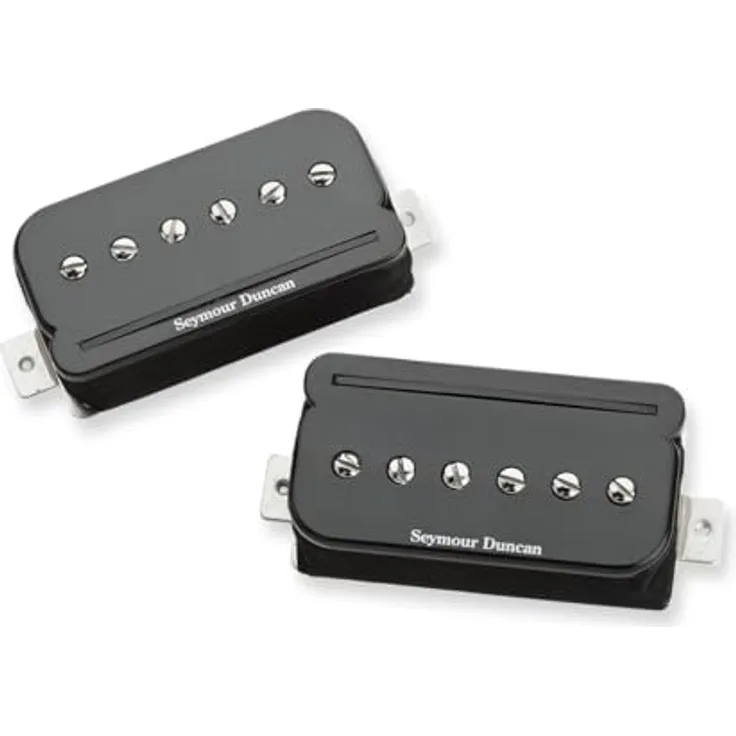 Seymour Duncan SHPR-1S-P-Rails Humbucker Set, Dual Coil Tonabnehmer für E-Gitarre, Schwarz, Medium-High Output, Alnico V Magnete