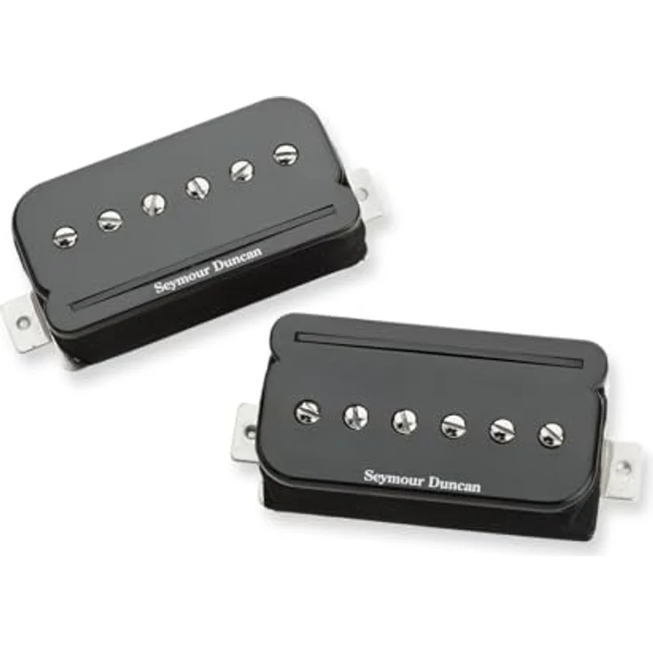 Seymour Duncan SHPR-1S-P-Rails Humbucker Set, Dual Coil Tonabnehmer für E-Gitarre, Schwarz, Medium-High Output, Alnico V Magnete – Bild 1