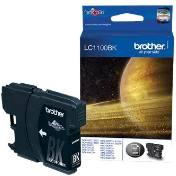 Brother LC1100BK Tintenpatrone, Original Schwarz für klare Drucke in Büro und Homeoffice