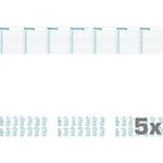 RNK 46617 Schreibunterlage Office, 60 x 42 cm, blanko mit Kalender (Office, 5er Pack | 60 x 42 cm)