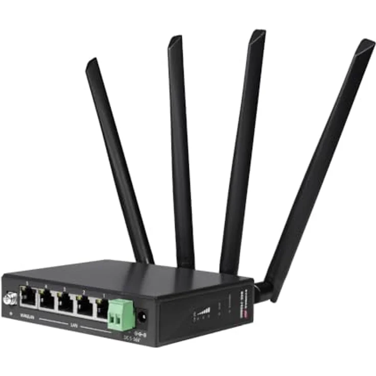 Edimax WL-Router D5G-8459, 5G NR Industrie DIN Rail Router, Schwarz – Bild 10