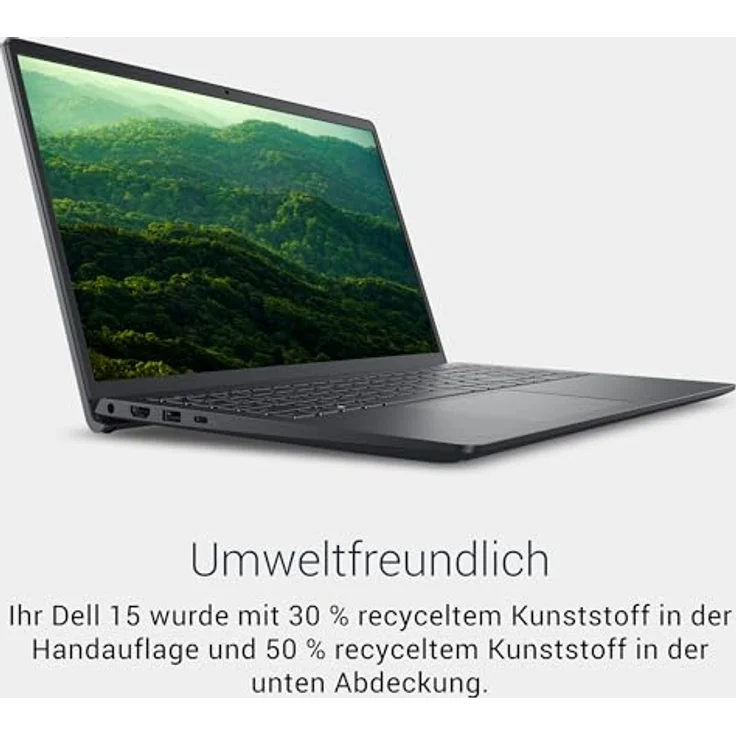 Dell 15 Laptop DC15250, 15.6" FHD 120Hz, Intel Core i3 100U, 8GB RAM, 512GB SSD, Windows 11 Home, Backlit QWERTZ Keyboard, Schwarz – Bild 5