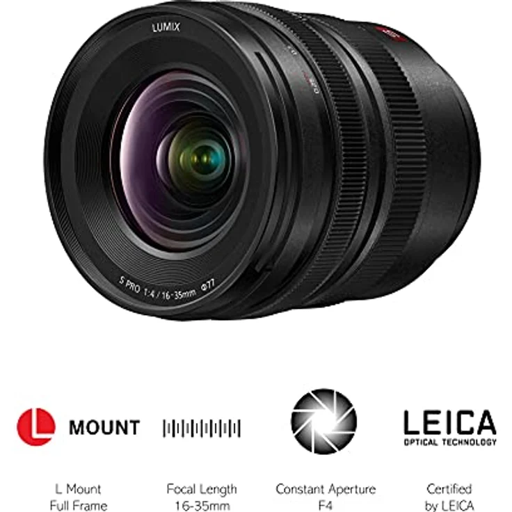 Panasonic S-R1635E Objektiv LUMIX S PRO (F4, 16-35 mm, Filtergröße 77 mm, Staub, spritzwasser und kältgeschützt) schwarz – Bild 2
