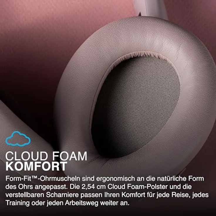 JLab JBuds LUX ANC Smart-Kopfhörer mit aktiver Geräuschunterdrückung – Kabellose Over-Ear-Kopfhörer mit Mikrofon, 70+ Stunden Spielzeit, Faltbare Bluetooth, Multipoint und anpassbarem Sound, Mauve – Bild 2