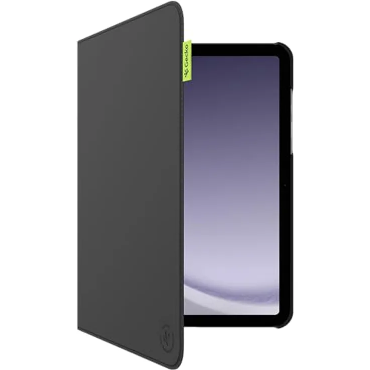 Gecko Covers Tablet Hülle aus Kaktusschale für Samsung Galaxy Tab A9 Plus, mit Schlaf/Wach Funktion, schwarz, nachhaltiges Design, kratzfest und leicht