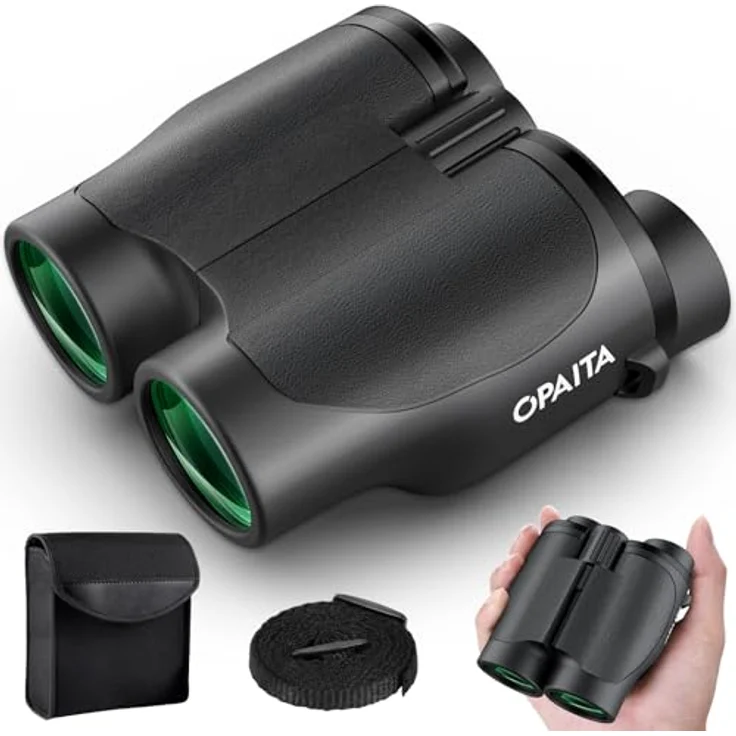 Opaita 20x32 Kompakt Fernglas, HD mit großem Okular, ultrasklar für Vogelbeobachtung, Jagd und Sportspiele, ergonomisches Design, robust und leicht – Bild 1