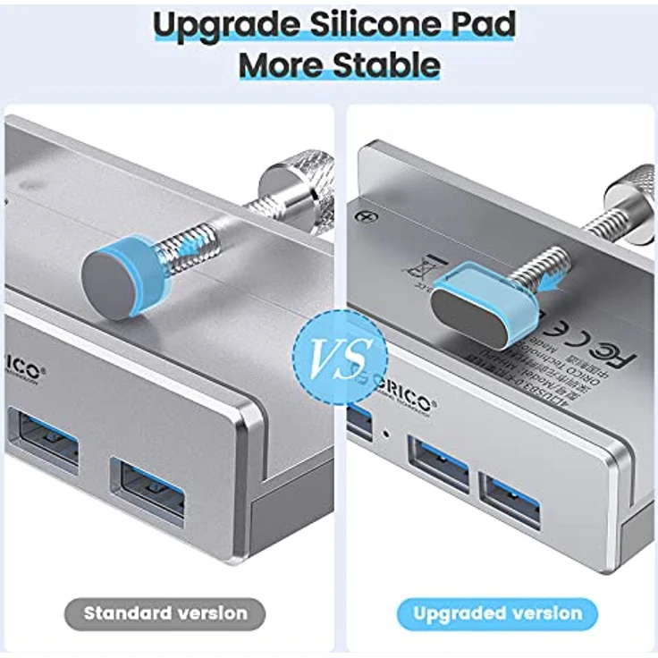 ALLNET ALL-USB3-HUB-4-CLIP Schnittstellen-Hub USB 3.2 Gen 1 (3.1 Gen 1) Type-A 5000 Mbit-s Silber ( ALL-USB3-HUB-4-CLIP ) – Bild 5