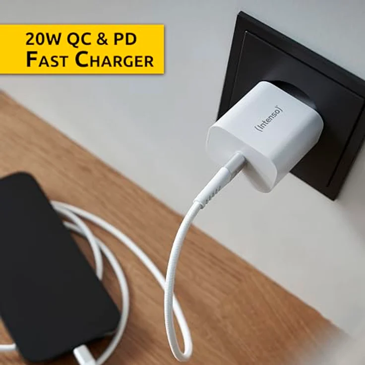 Intenso Power Adapter W20C, USB-C Ladegerät mit 20 Watt, weiß – Bild 4