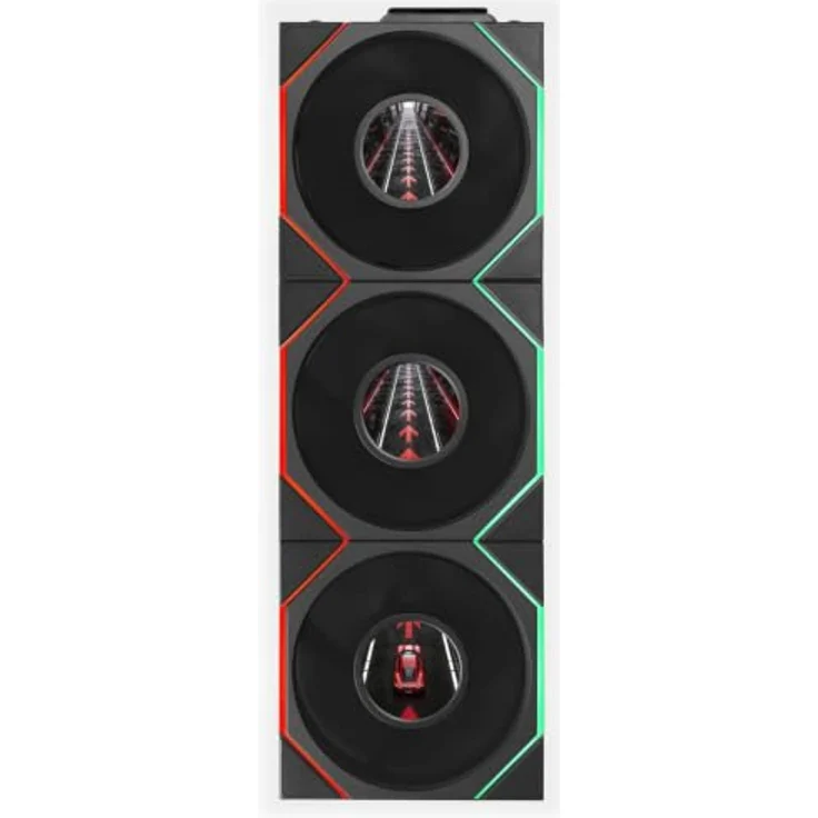 Lian Li UNI FAN TL LCD FLEX Wireless Lüfter, 120mm, ARGB-Beleuchtung, 1,8-Zoll-LCD, 3er-Pack mit Controller, schwarz – Bild 2