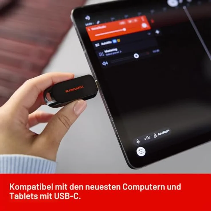 SanDisk USB-C Flash Drive, 128GB, USB 3.2 Gen 1 mit Lesegeschwindigkeiten bis zu 250MB/s, daumengroßes Design – Bild 3