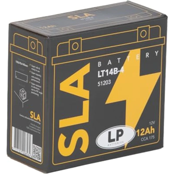 Landport YT14B-4 AGM Motorradbatterie 12Ah 12V, hohe Kaltstartleistung für Motorräder mit viel Ausstattung – Bild 5