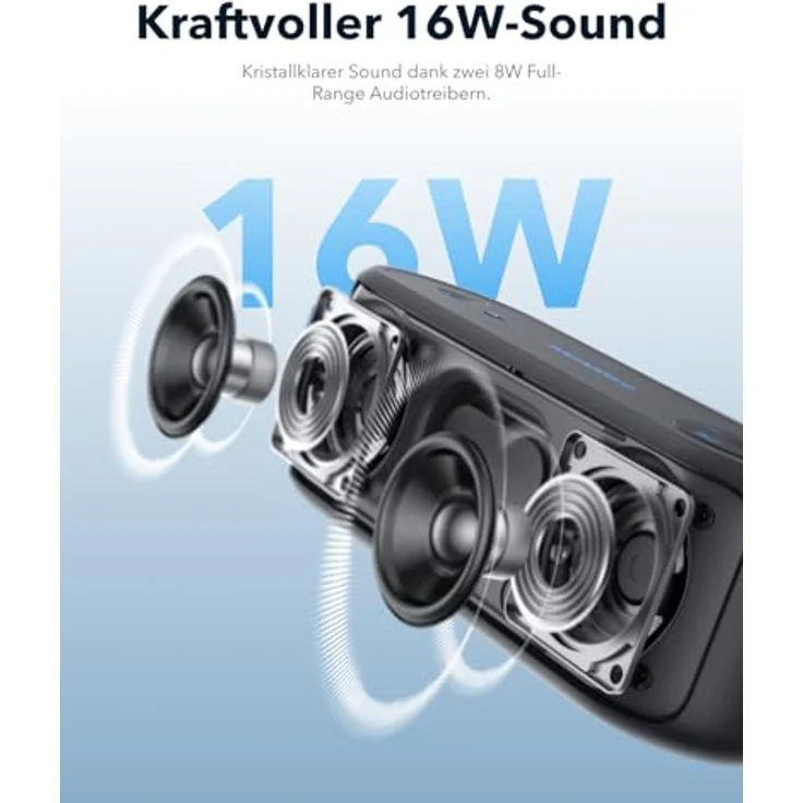 soundcore Select 3 BassUp Mode Bluetooth 5.0 Waterproof IPX7 Bluetooth-Lautsprecher – Bild 2