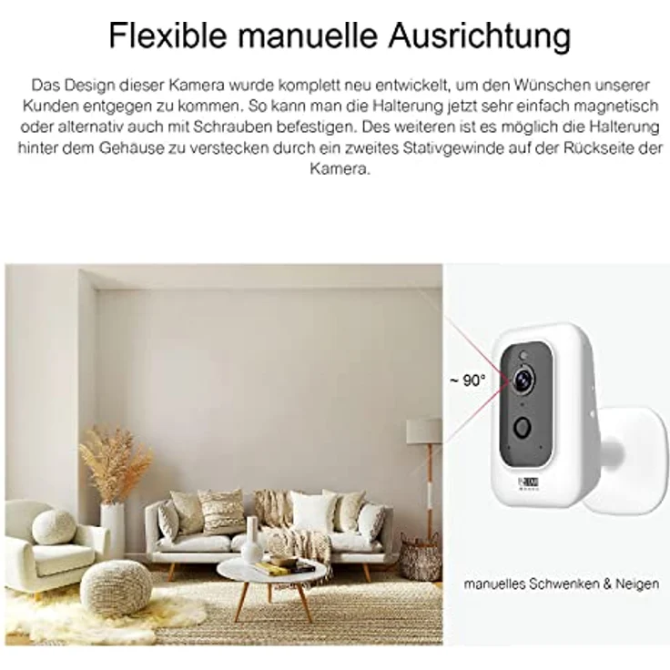 INSTAR IN-8401 2K+ Weiss - LAN/WLAN Überwachungskamera mit KI (AI) - IP Kamera - WPA3-2,4 und 5Ghz WiFi - 2-Wege Audio - PIR - Wärmesensor - Nachtsicht - 940nm unsichtbare LEDs - HomeKit - MQTT – Bild 3
