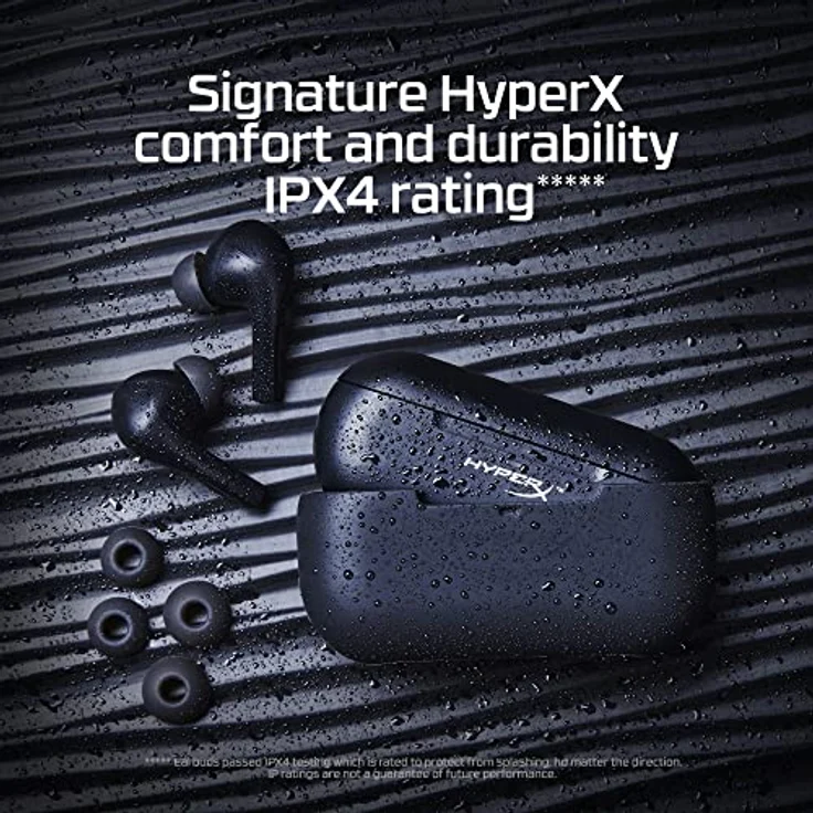 HyperXCloud MIXBuds-EchtekabelloseOhrhörer,Bluetooth-kompatibel,Low-Latency-Gaming-Modus,USB-CWireless-Adapter,langlebigerAkku,12-mm-Treiber,Silikon-Ohrpolsterin3Größen,DTSHeadphone:X – Bild 4