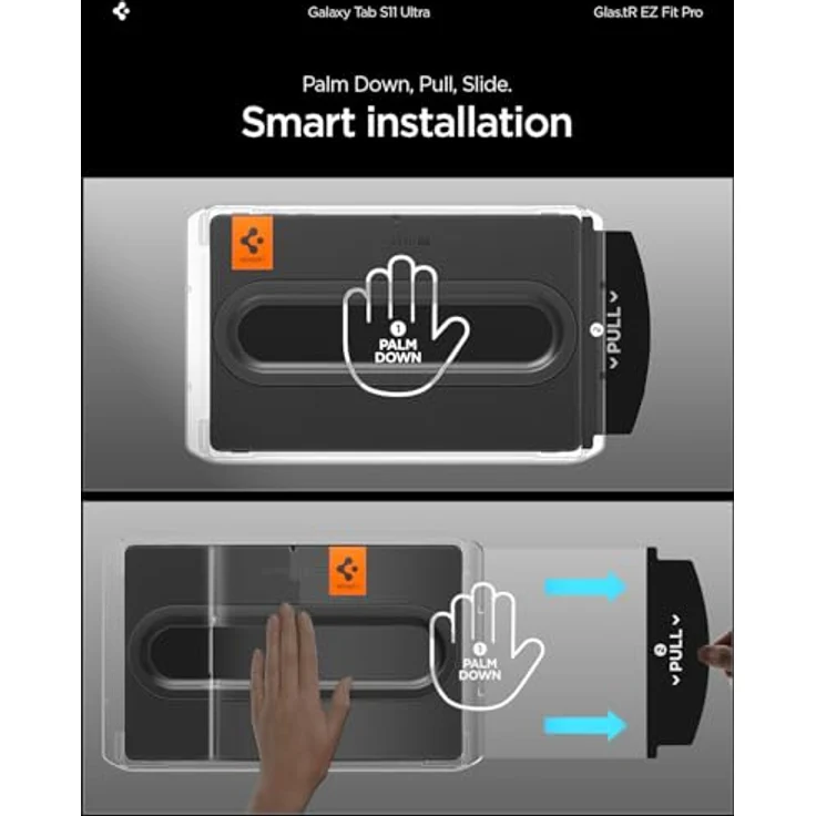 Spigen Glas.tR EZ Fit Pro Schutzfolie für Samsung Galaxy Tab S11 Ultra, 9H härte, kratzfest, kristallklar, inklusive Installationskit – Bild 5