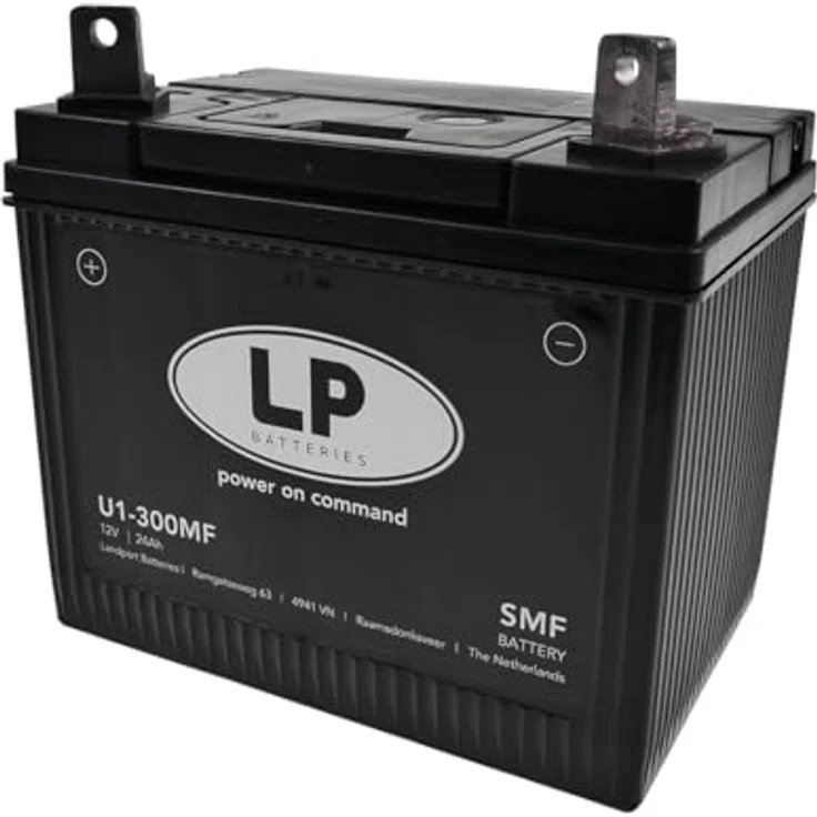 Landport Batterie 12V 24Ah für Rasenmäher Rasentraktor LB U1-300MF, Hochleistungsfähige Energieversorgung mit 300 CCA – Bild 1