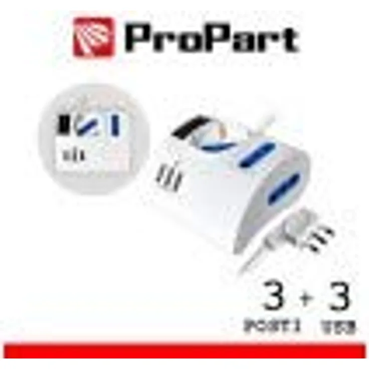 PROPART Steckdosenleiste, Weiß