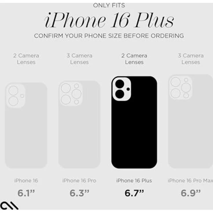 Case-Mate Twinkle Mag-Safe Schutzhülle für Apple iPhone 16 Plus - Glitzer, 3,6 m Fallschutz, Recyceltes Material, Mag-Safe-Ring - Stardust/Silber – Bild 2