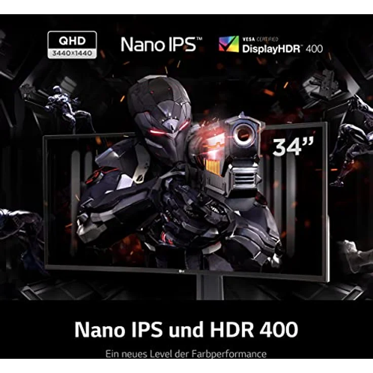 LG UltraGear Gaming Monitor 34GN850P 86,7 cm - 34 Zoll, Curved IPS, 144 Hz, 1ms GtG, G-Sync, Free-Sync, HDR, Schwarz – Bild 3